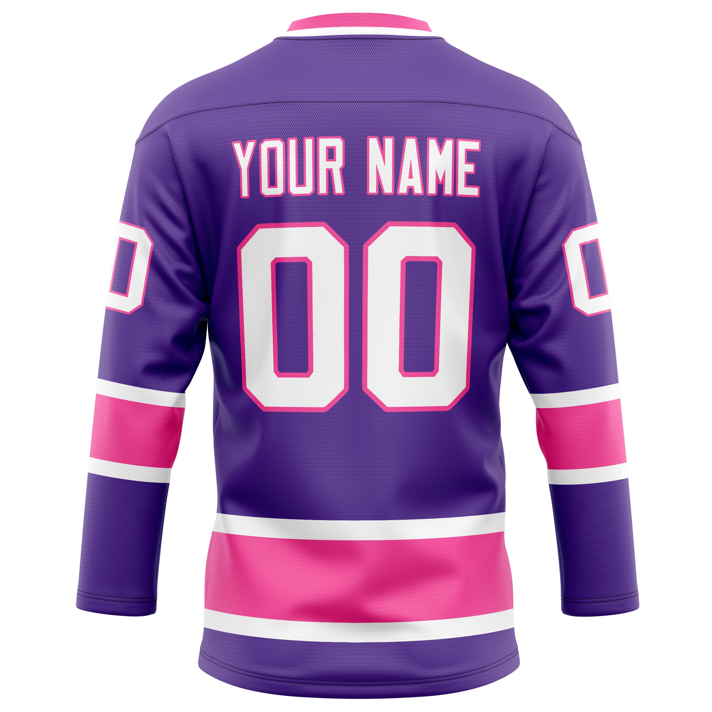 Personalized Purple & Pink Solid Colour Hockey Jersey