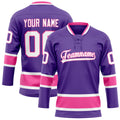 Personalized Purple & Pink Solid Colour Hockey Jersey