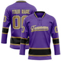Personalized Purple & Old Gold Solid Colour Hockey Jersey