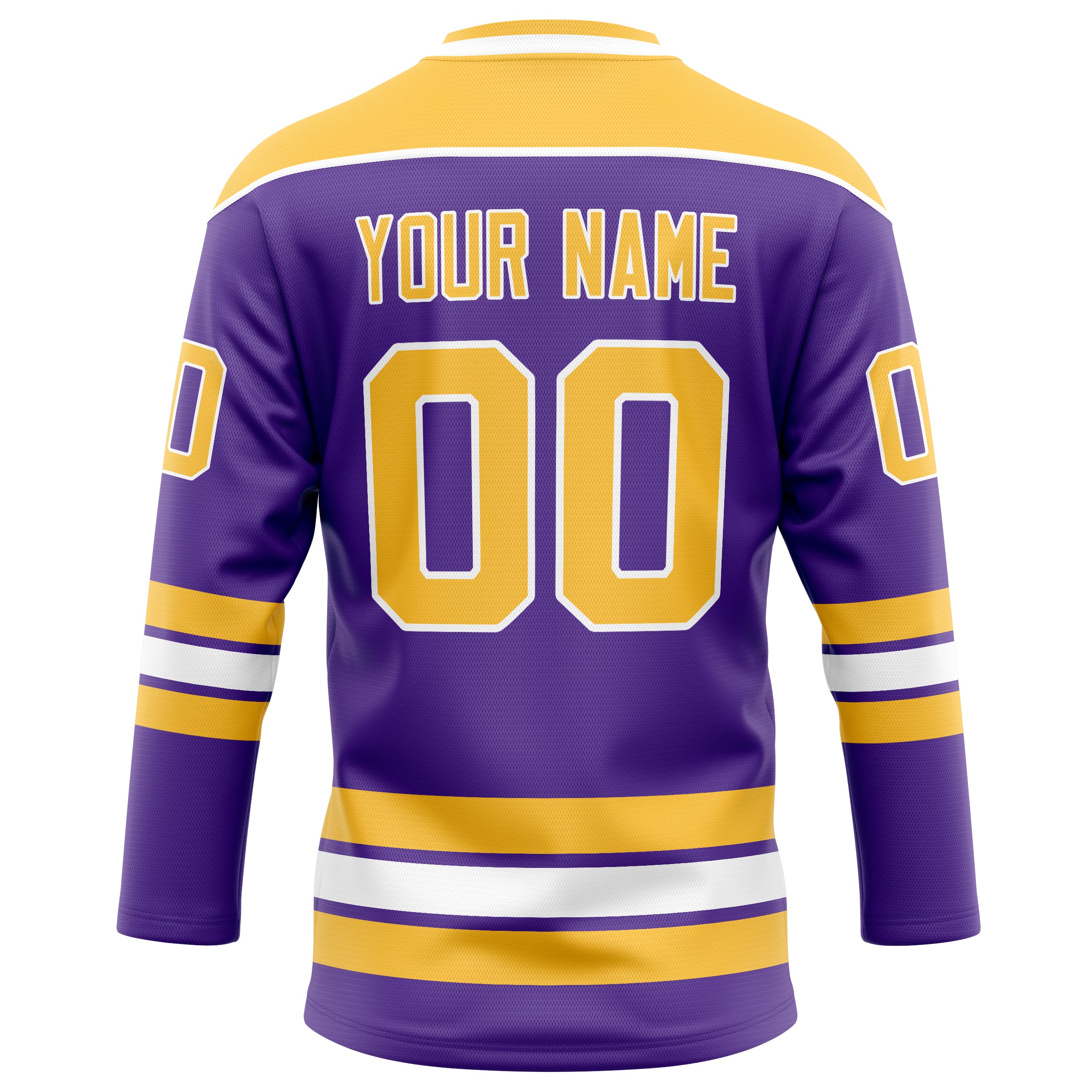 Personalized Purple & Gold Solid Colour Hockey Jersey