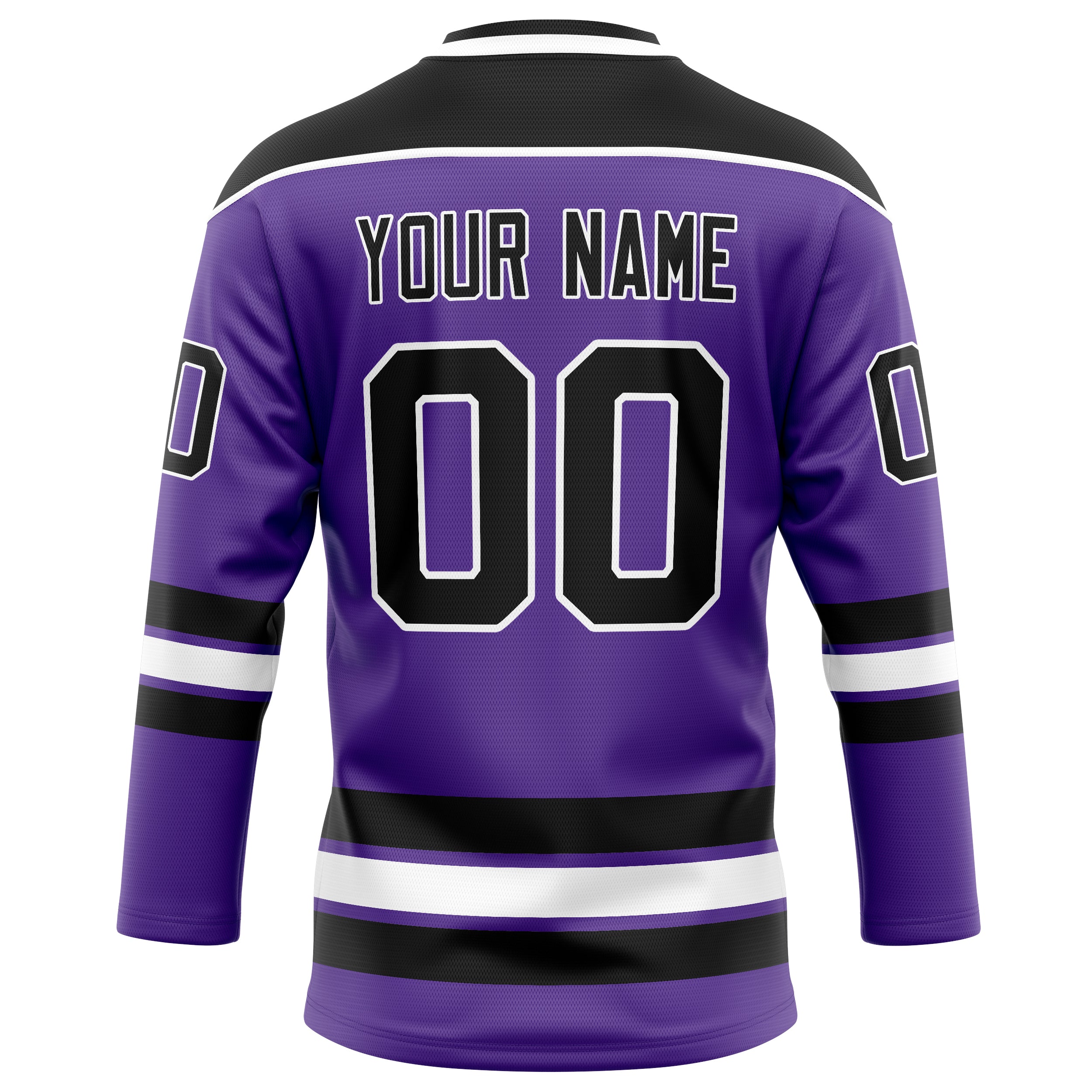 Personalized Purple & Black Solid Colour Hockey Jersey