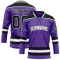 Personalized Purple & Black Solid Colour Hockey Jersey