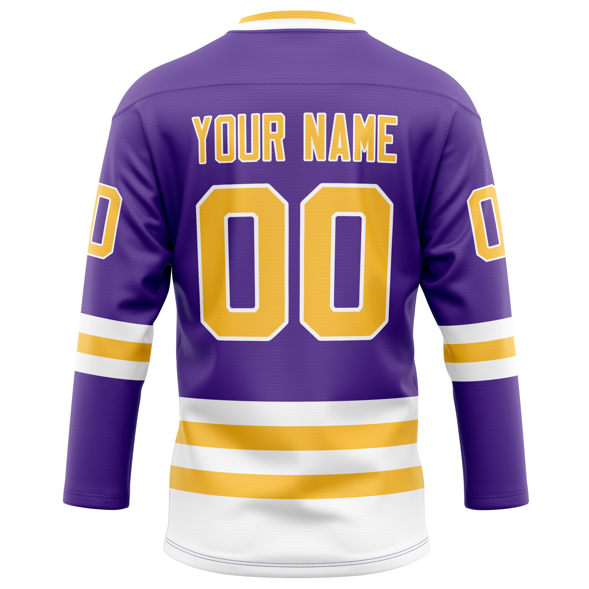 Personalized Purple & Gold Solid Colour Hockey Jersey
