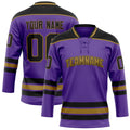 Personalized Purple & Black Solid Colour Hockey Jersey