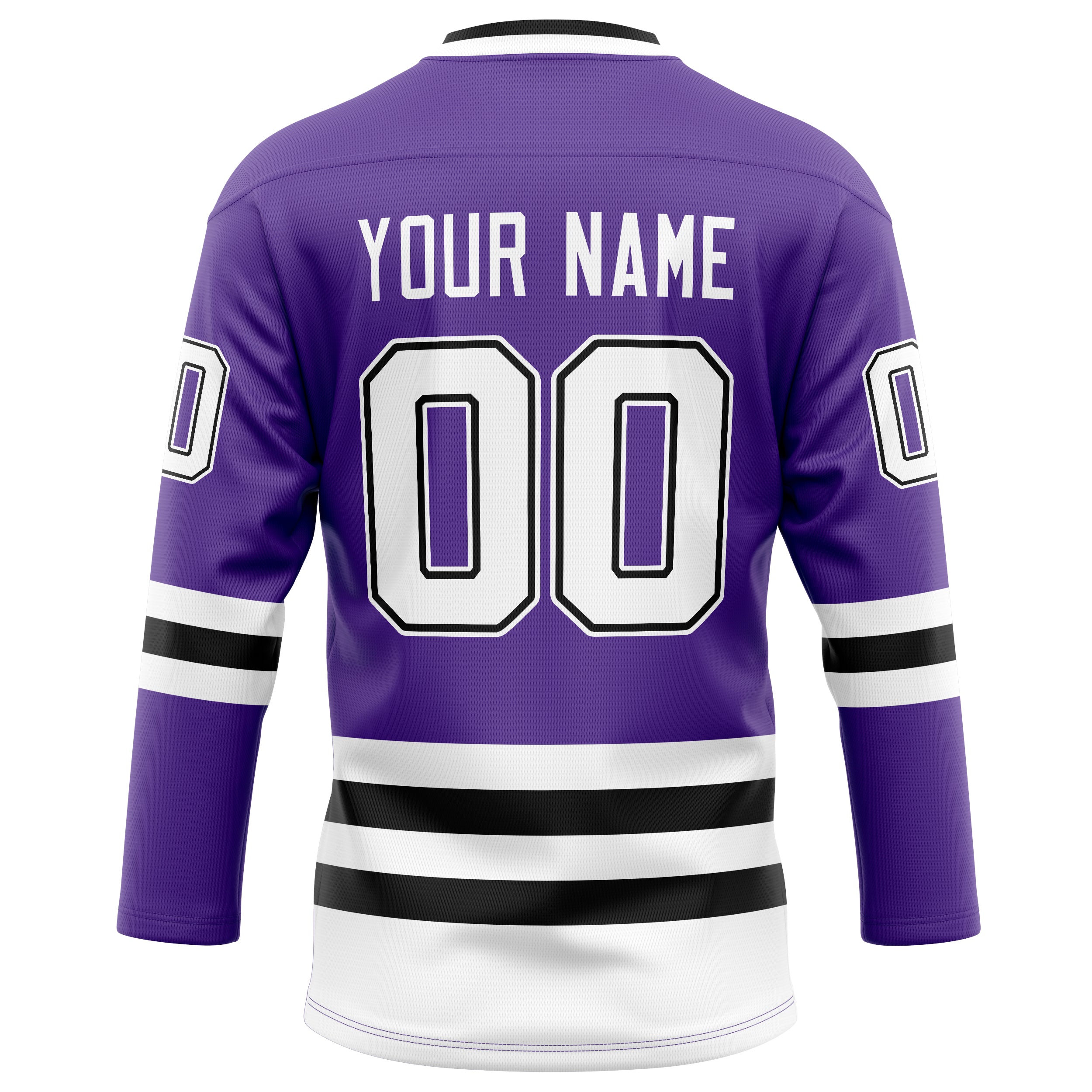 Personalized Purple & Black Solid Colour Hockey Jersey