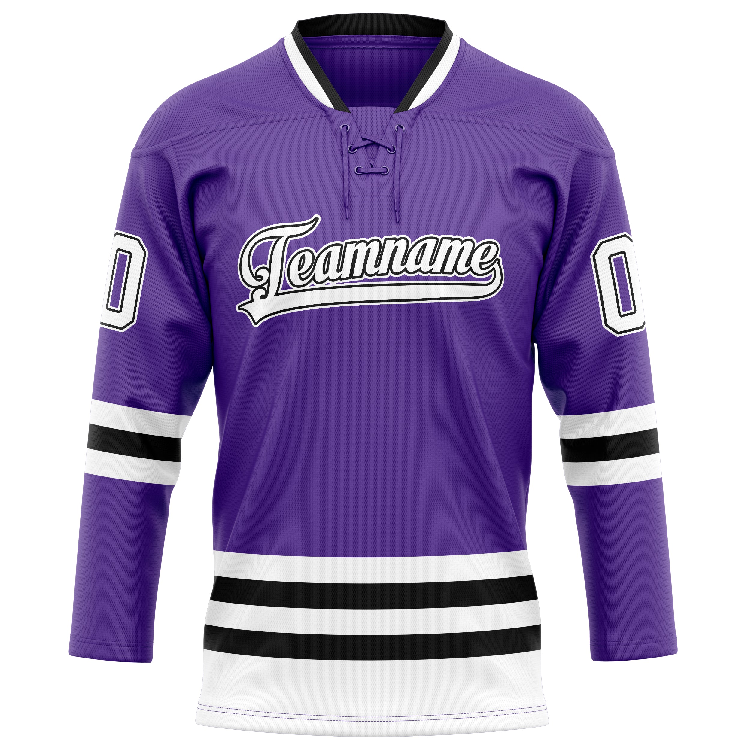 Personalized Purple & Black Solid Colour Hockey Jersey