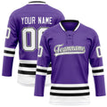 Personalized Purple & Black Solid Colour Hockey Jersey