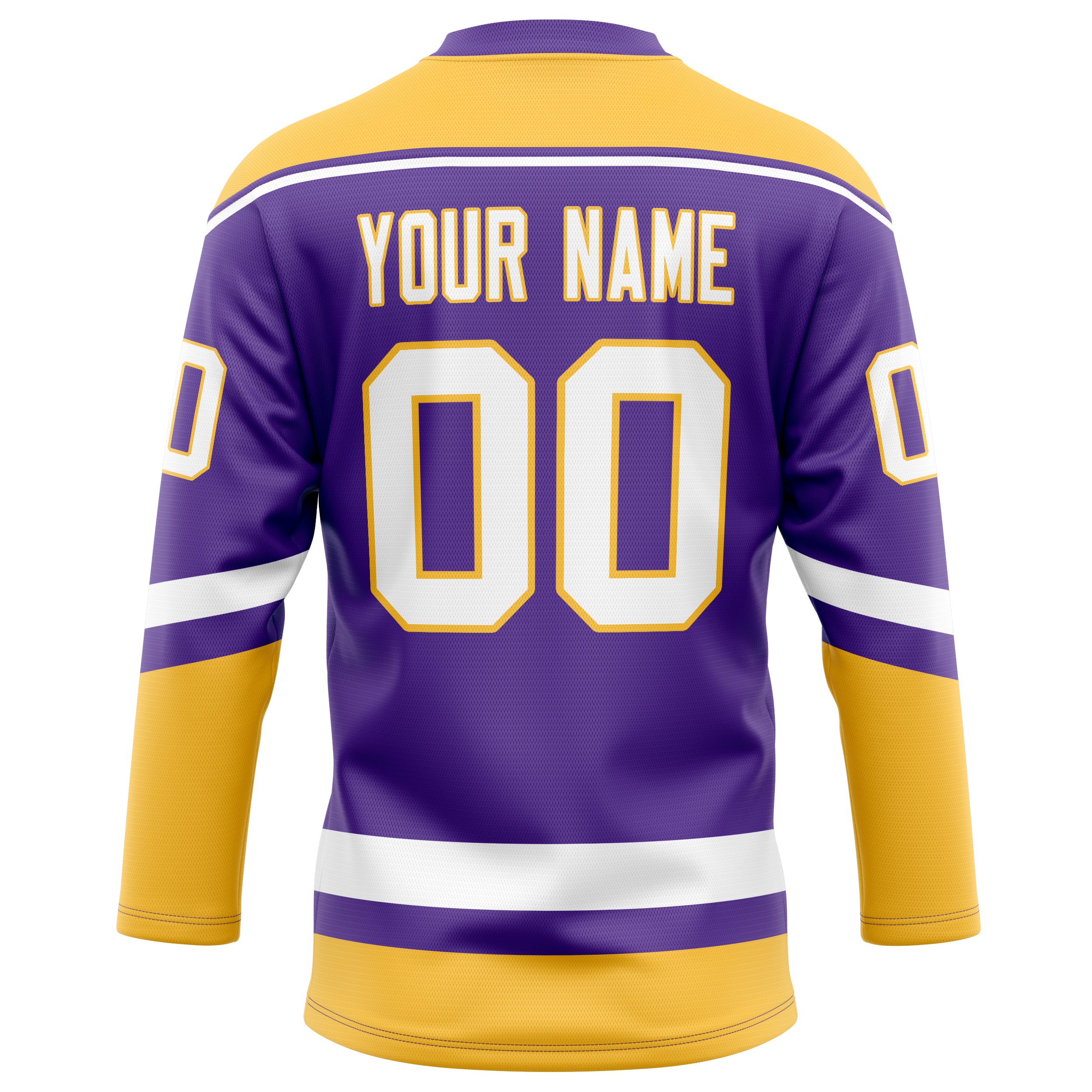 Personalized Purple & Gold Solid Colour Hockey Jersey