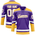 Personalized Purple & Gold Solid Colour Hockey Jersey