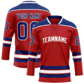 Personalized Red & Royal Solid Colour Hockey Jersey