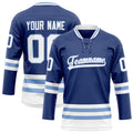 Personalized Royal & White Solid Colour Hockey Jersey