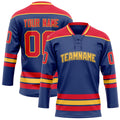 Personalized Royal & Red Solid Colour Hockey Jersey