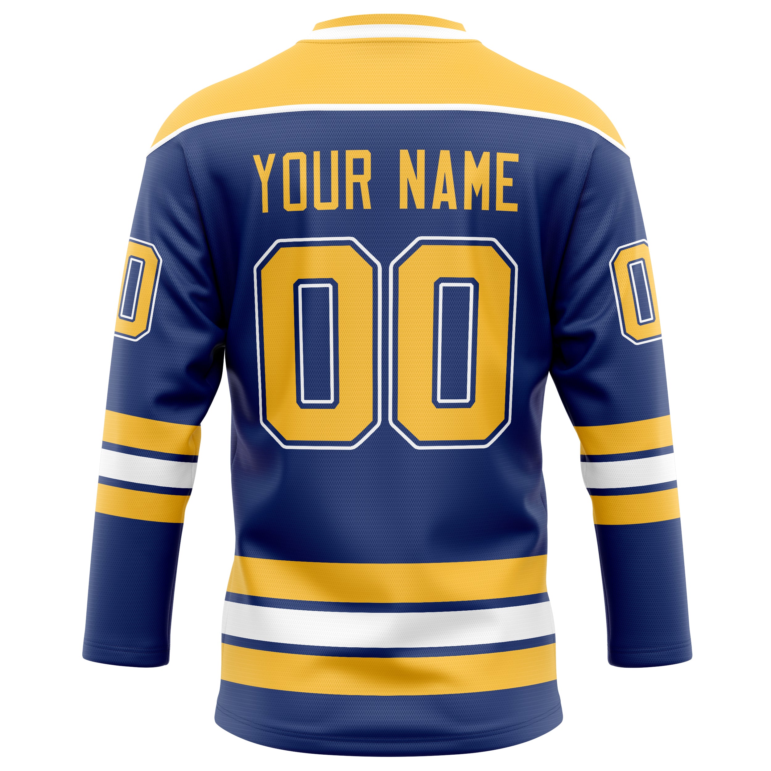 Personalized Royal & Gold Solid Colour Hockey Jersey
