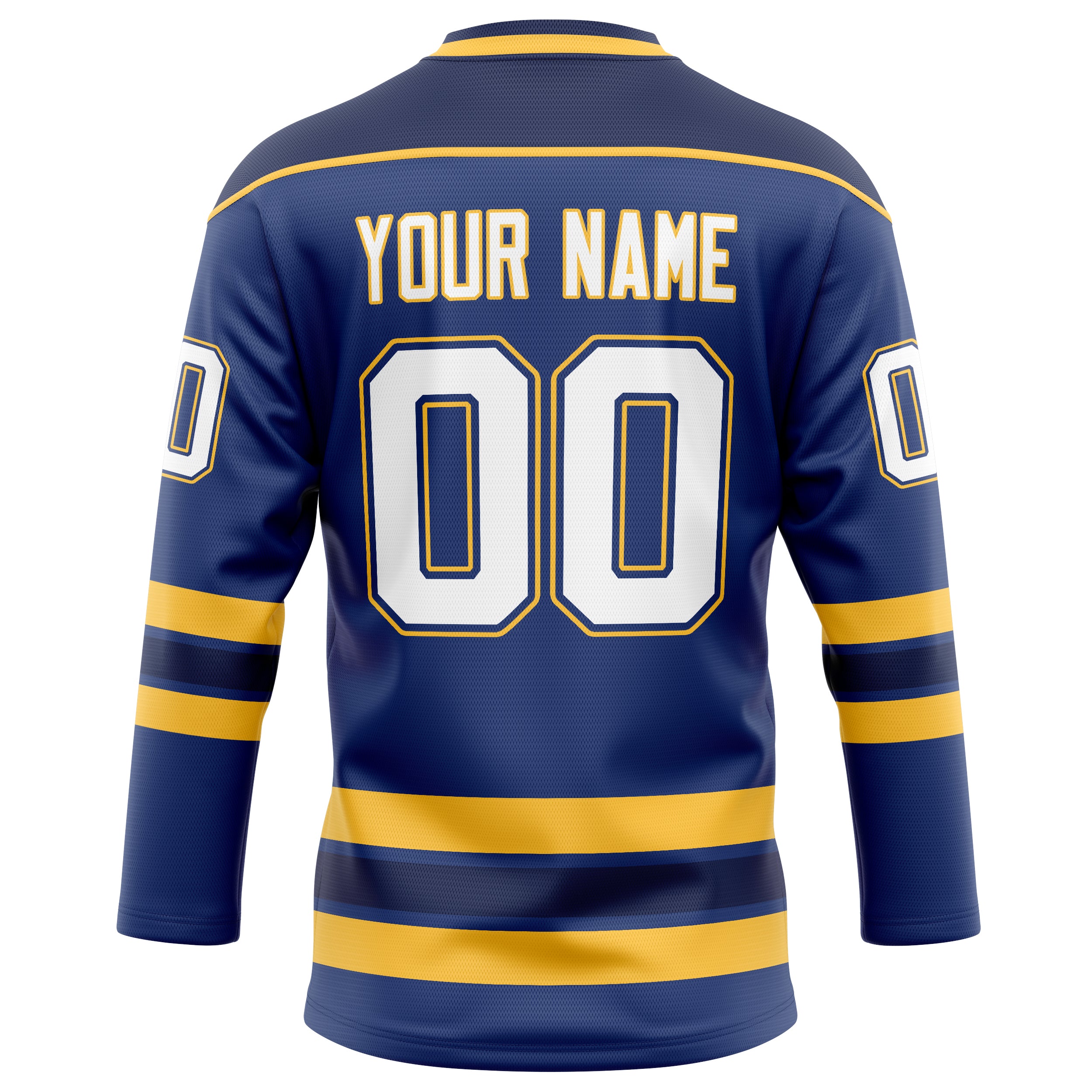 Personalized Royal & Gold Solid Colour Hockey Jersey