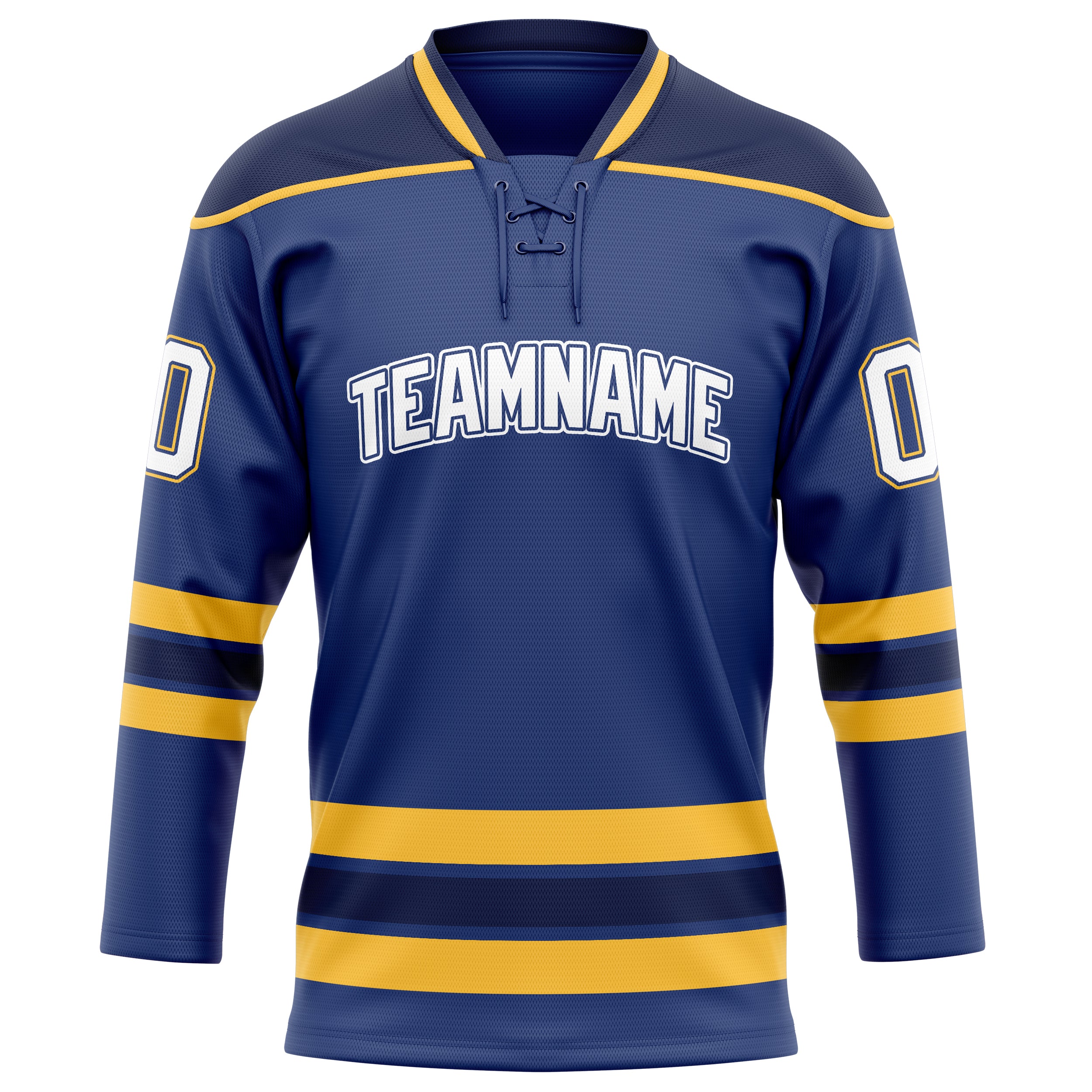 Personalized Royal & Gold Solid Colour Hockey Jersey