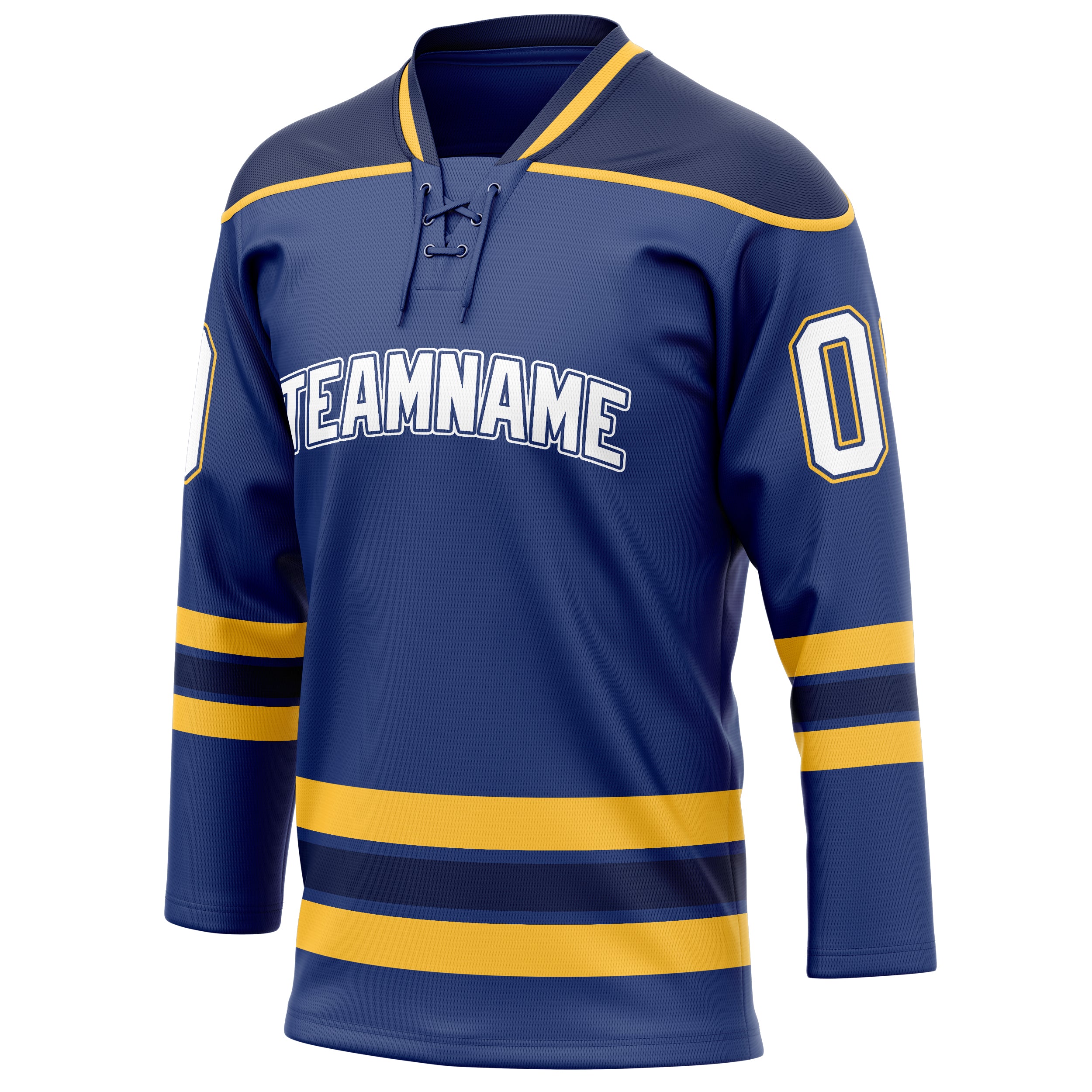 Personalized Royal & Gold Solid Colour Hockey Jersey