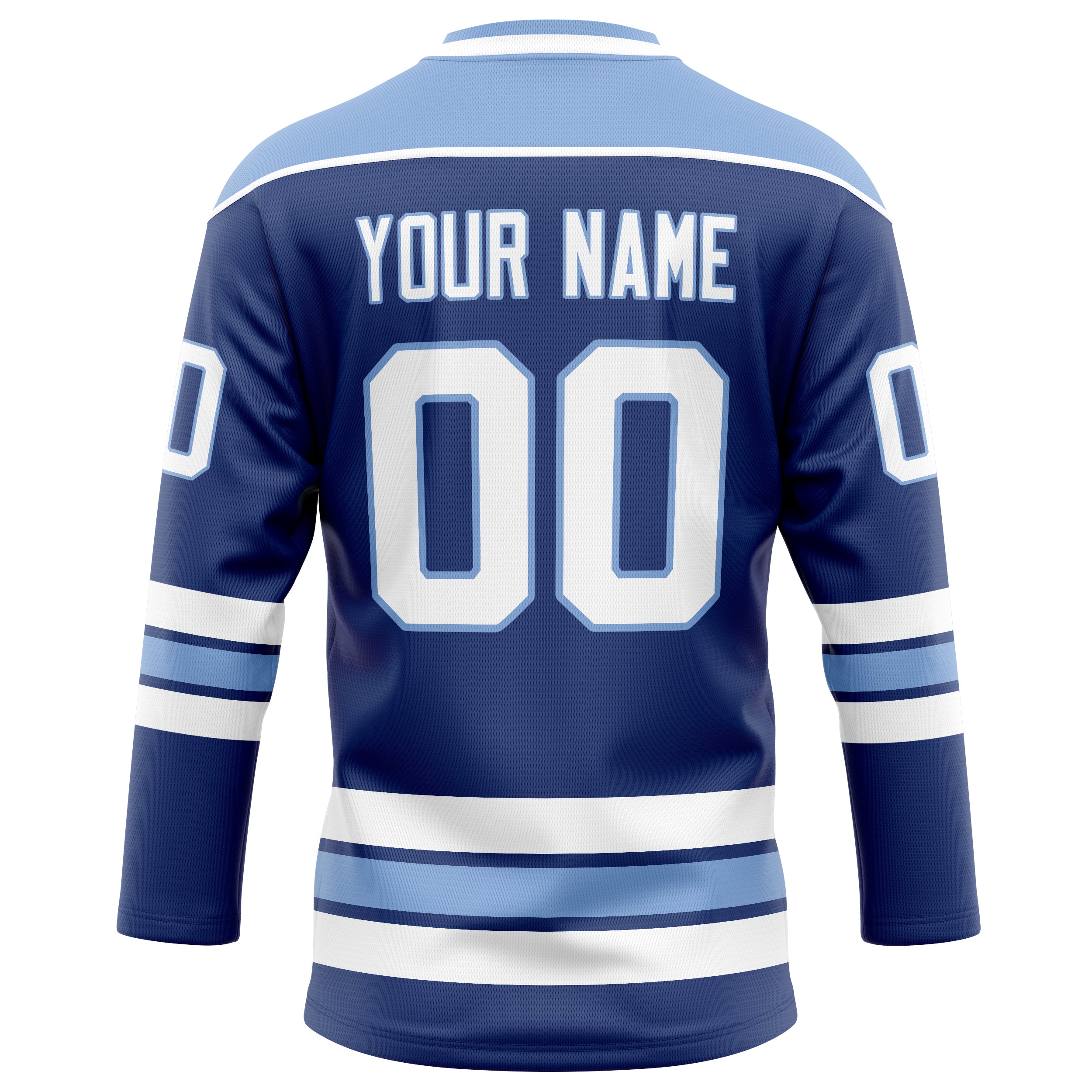 Personalized Royal & Light Blue Solid Colour Hockey Jersey
