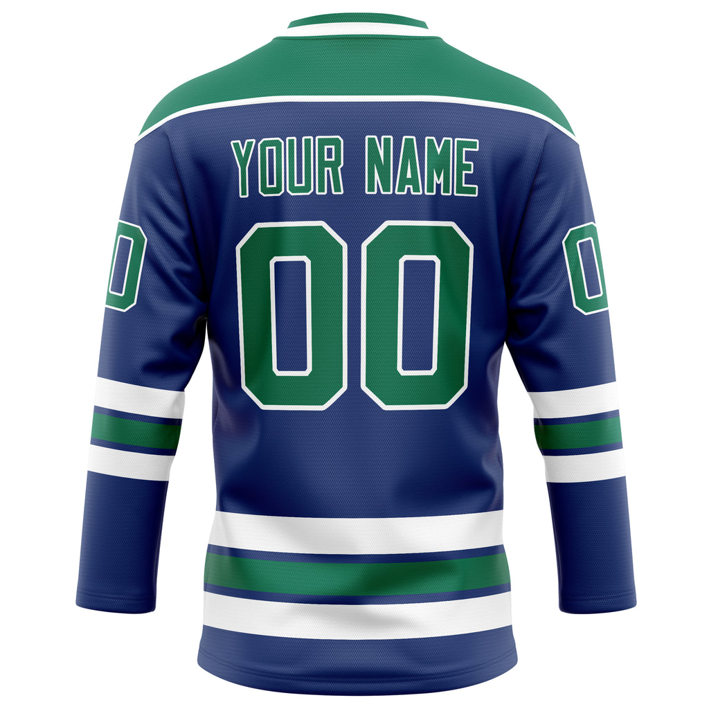 Personalized Royal & Kelly Green Solid Colour Hockey Jersey