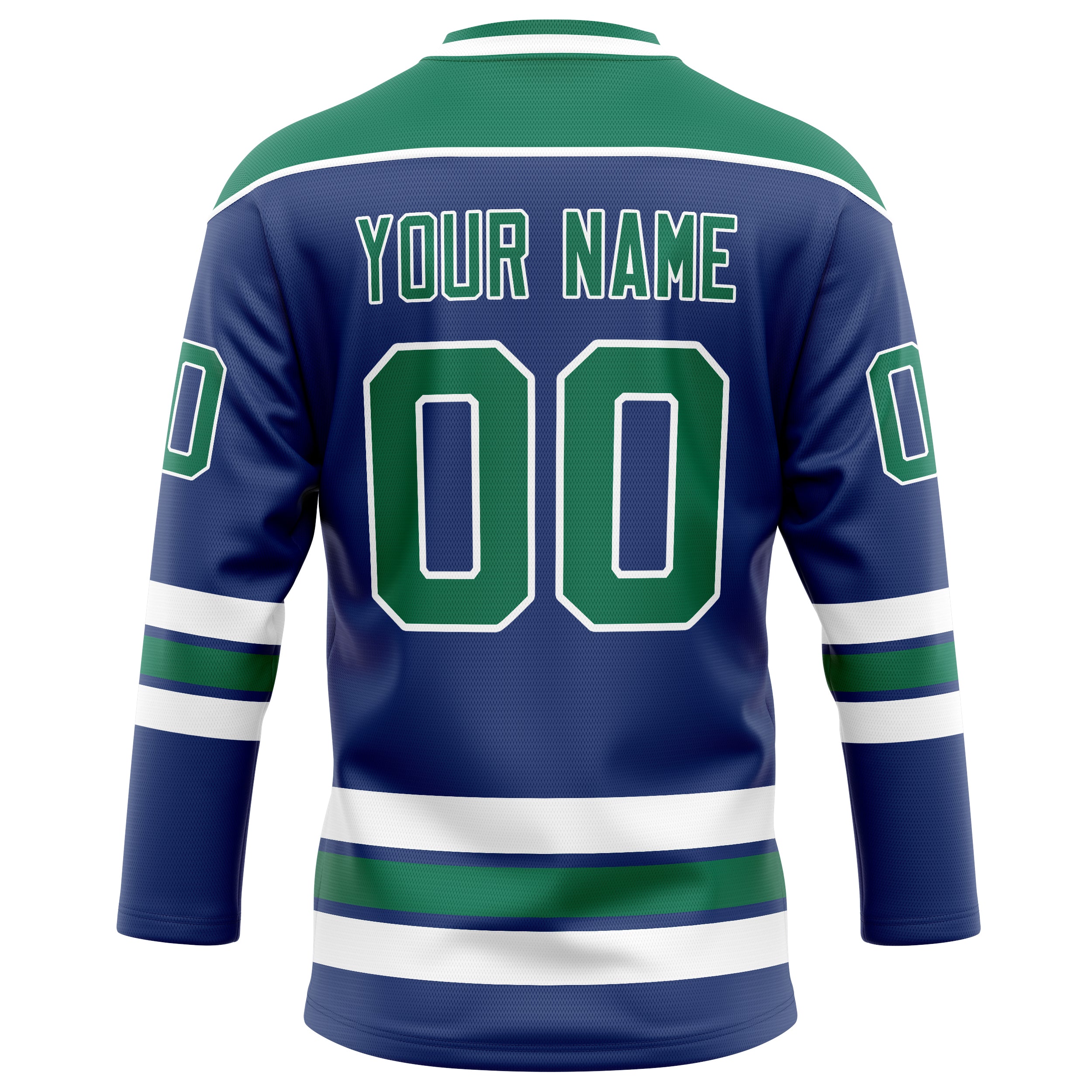 Personalized Royal & Kelly Green Solid Colour Hockey Jersey