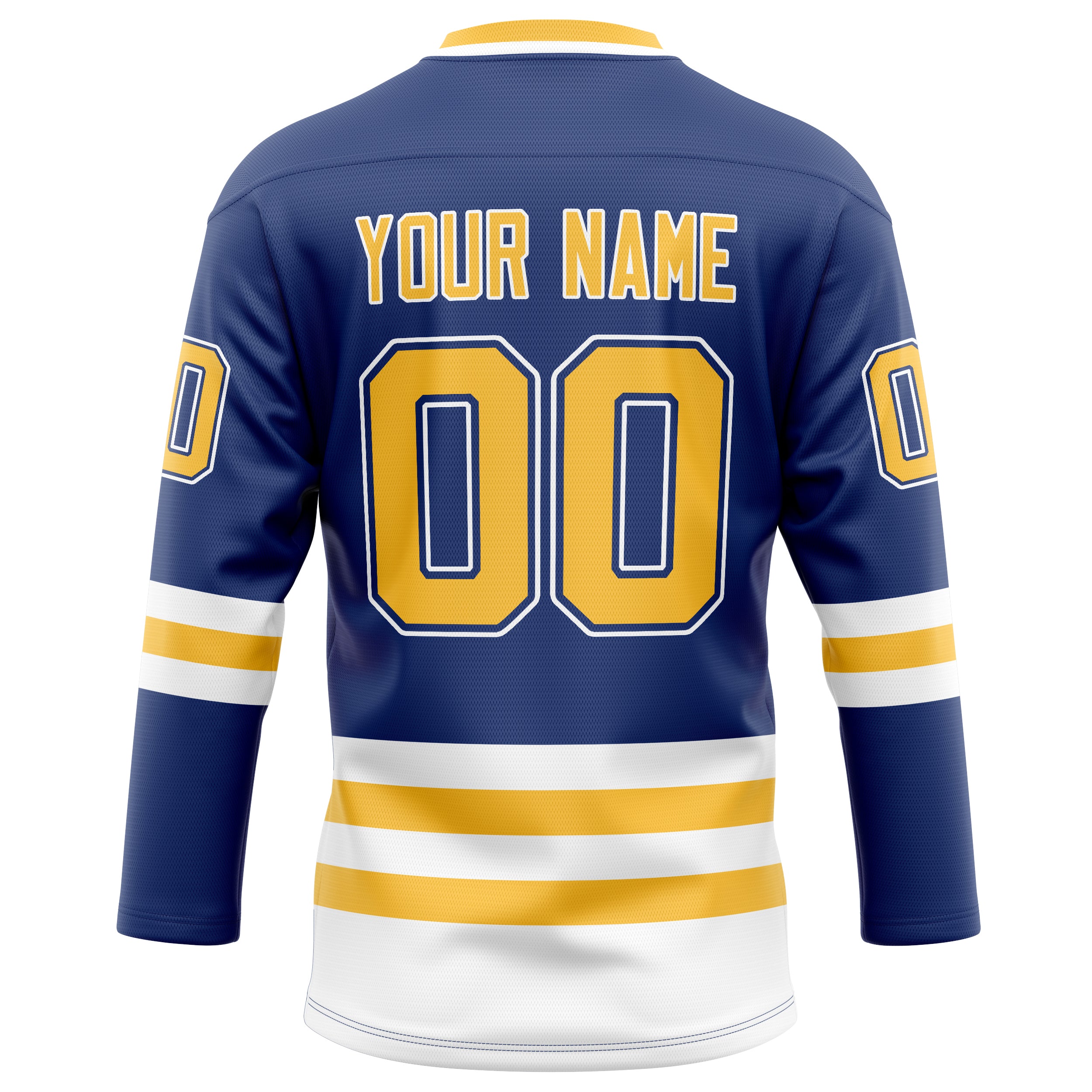 Personalized Royal & Gold Solid Colour Hockey Jersey