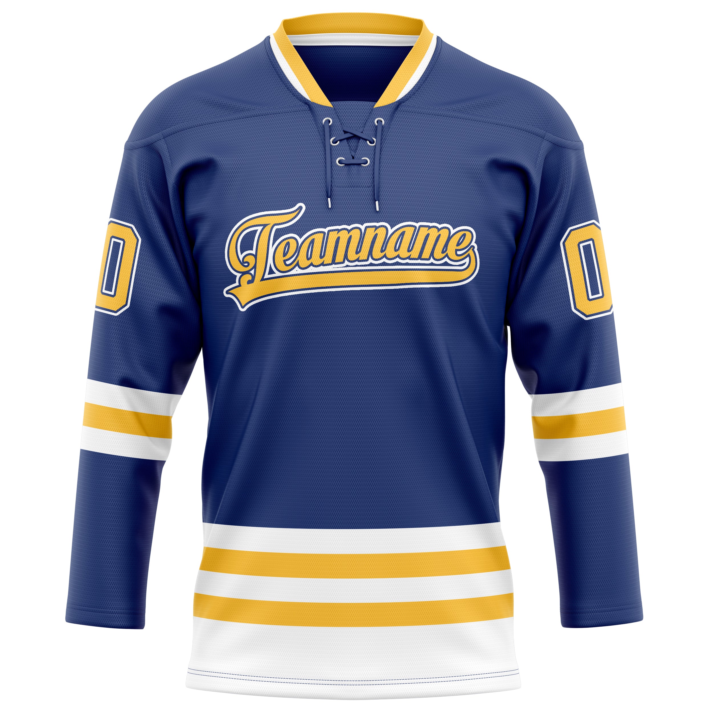 Personalized Royal & Gold Solid Colour Hockey Jersey