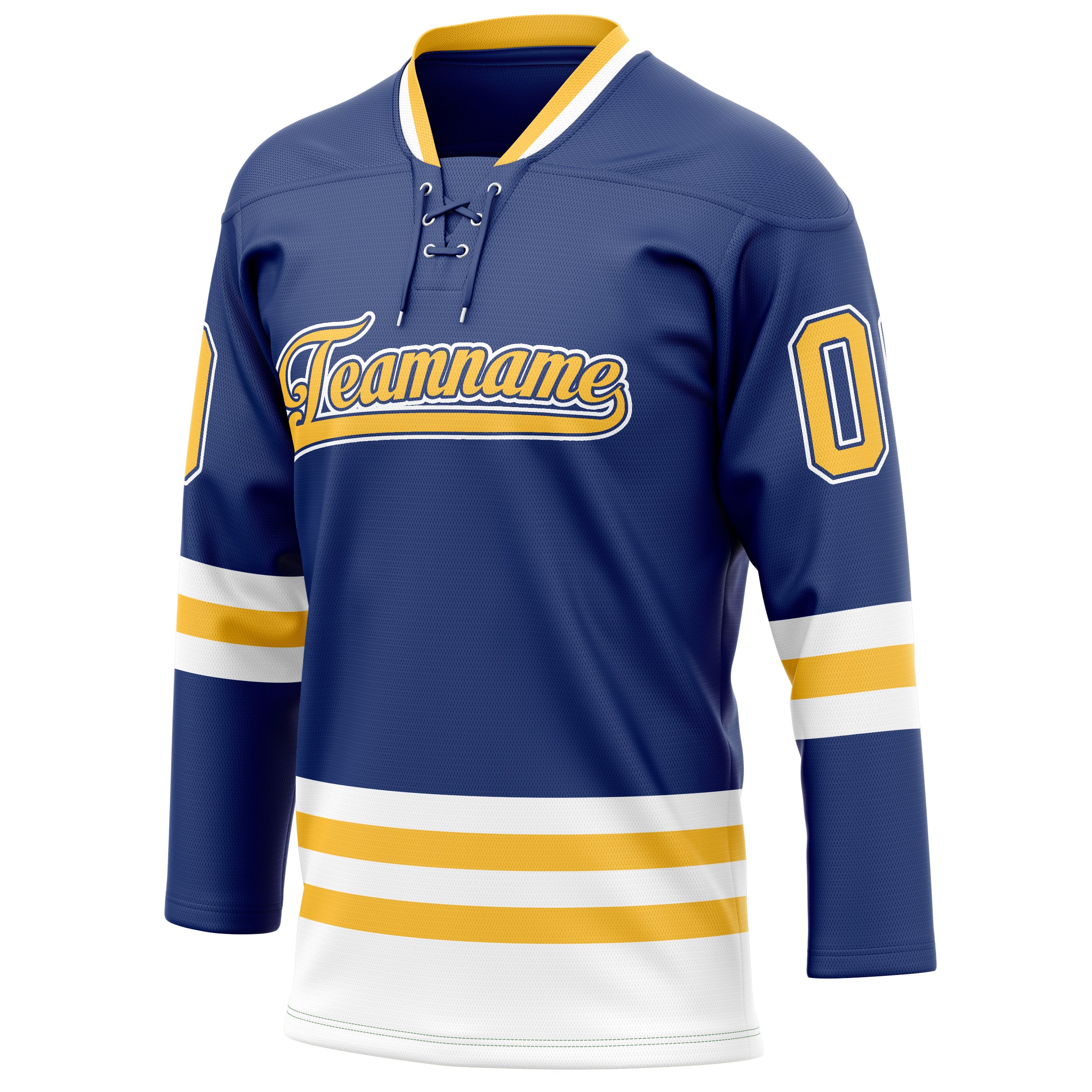 Personalized Royal & Gold Solid Colour Hockey Jersey