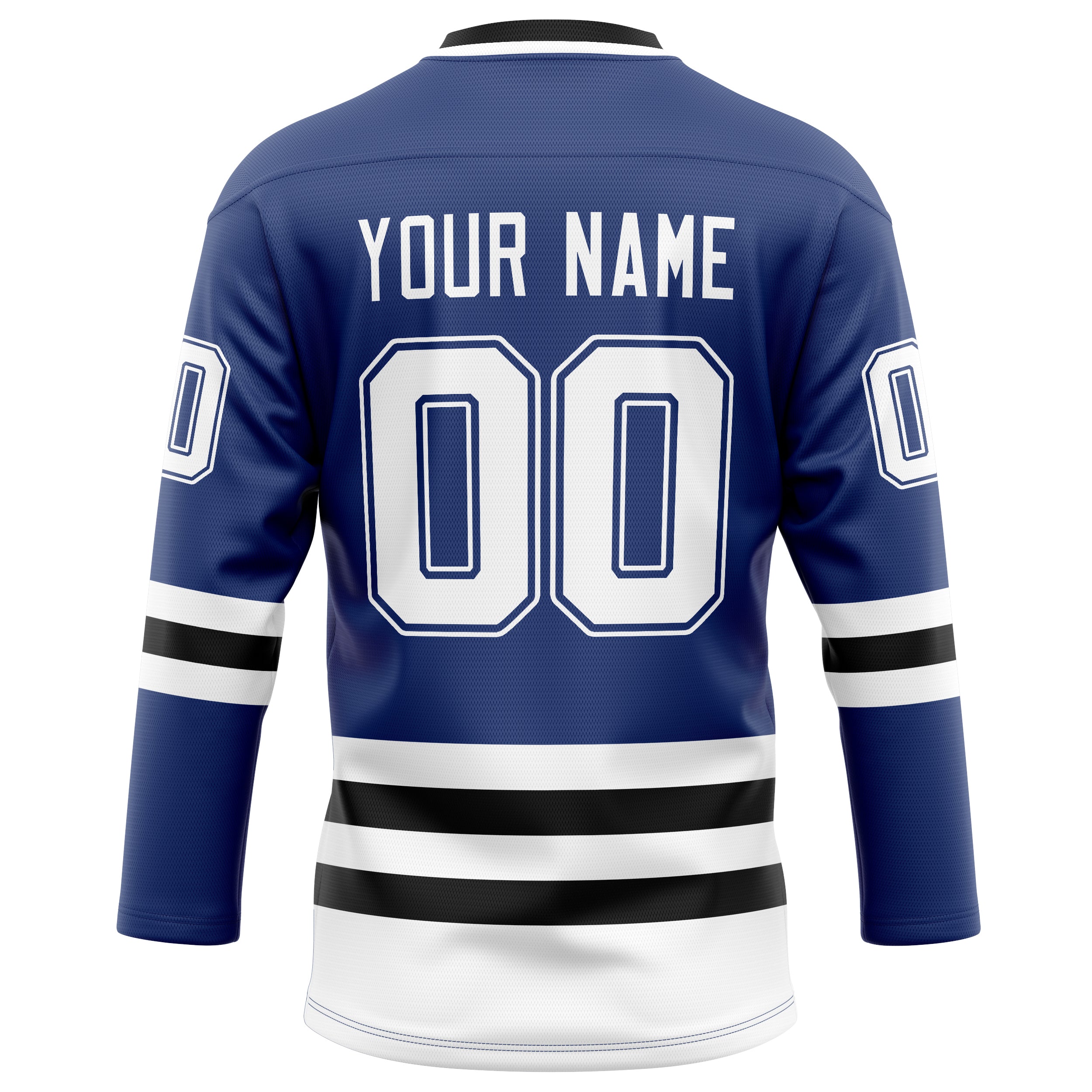Personalized Royal & Black Solid Colour Hockey Jersey