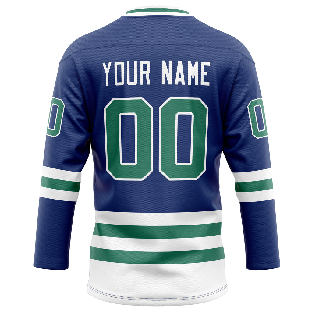 Personalized Royal & Kelly Green Solid Colour Hockey Jersey