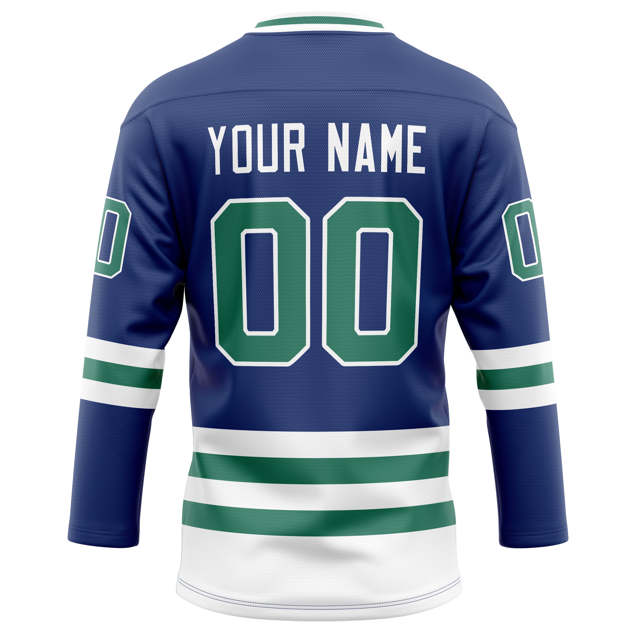 Personalized Royal & Kelly Green Solid Colour Hockey Jersey