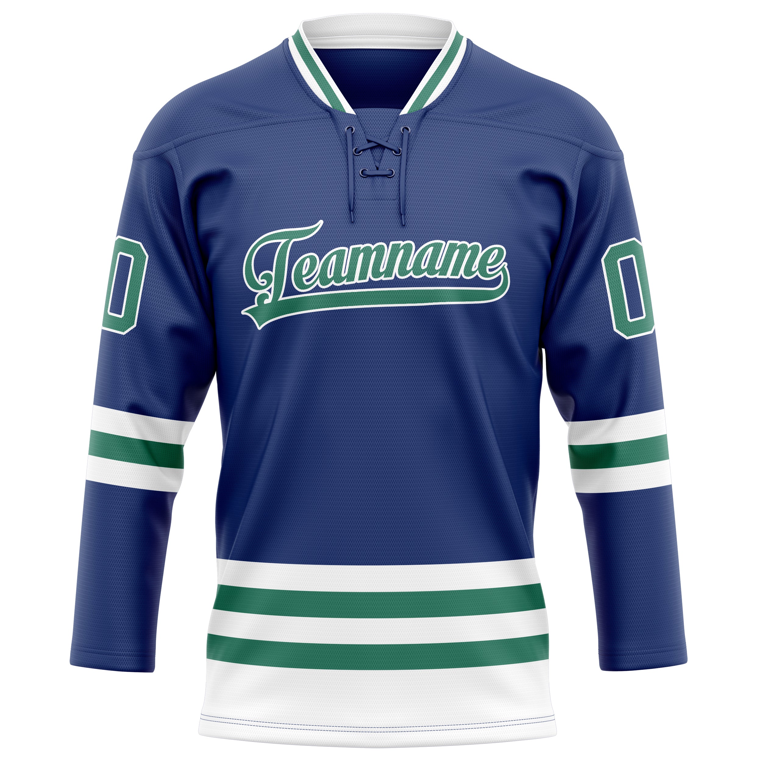 Personalized Royal & Kelly Green Solid Colour Hockey Jersey