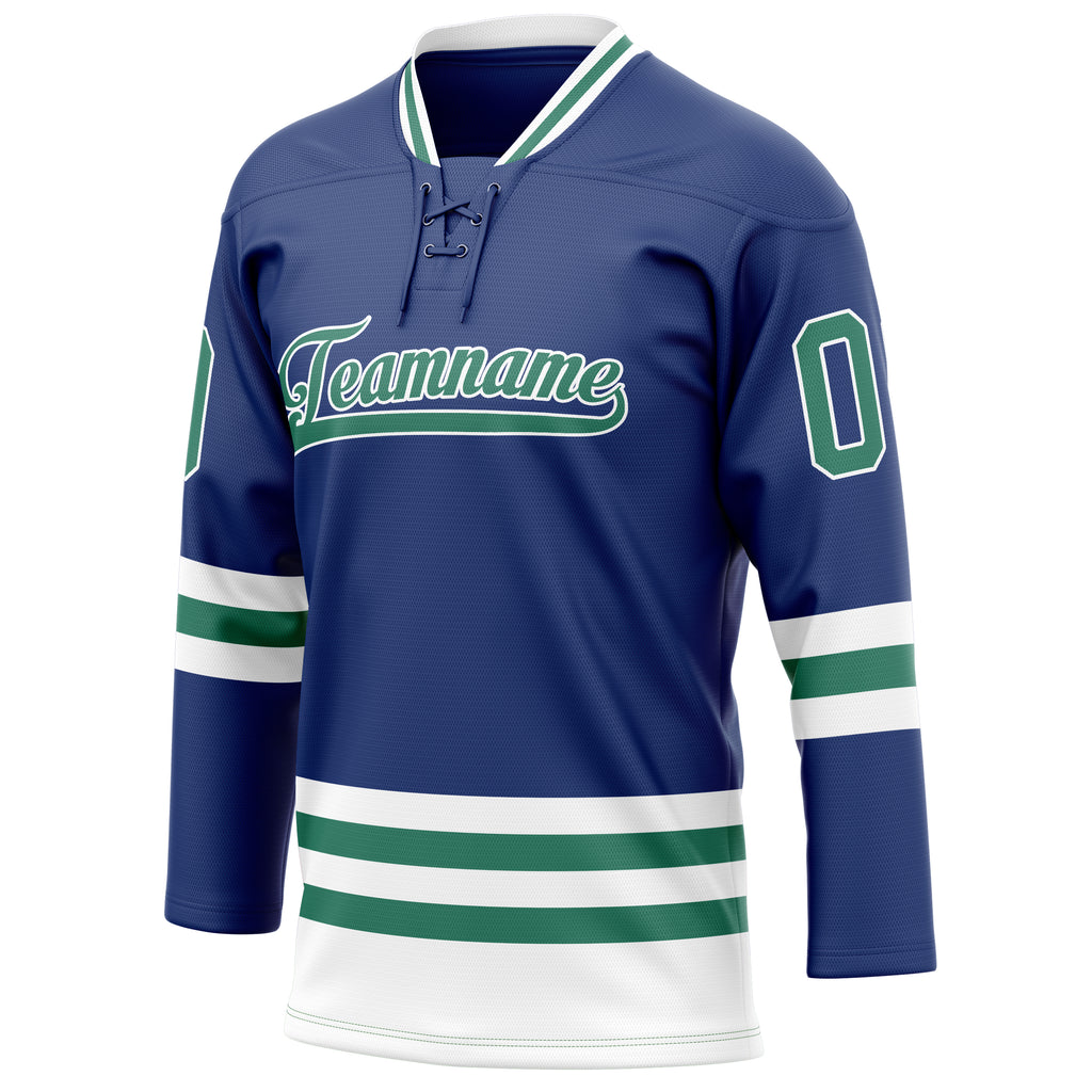 Personalized Royal & Kelly Green Solid Colour Hockey Jersey