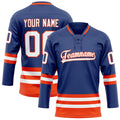 Personalized Royal & Orange Solid Colour Hockey Jersey