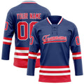 Personalized Royal & Red Solid Colour Hockey Jersey