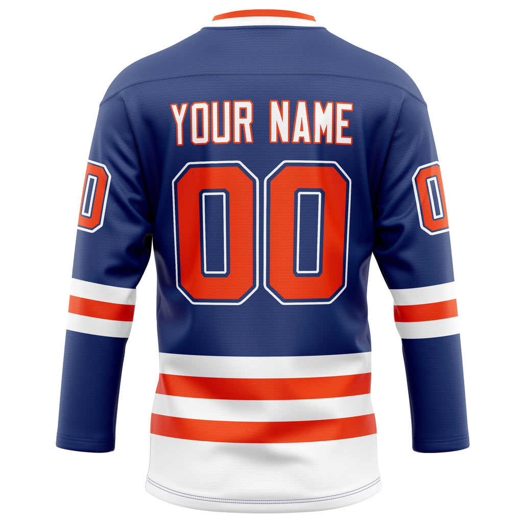 Personalized Royal & Red Solid Colour Hockey Jersey