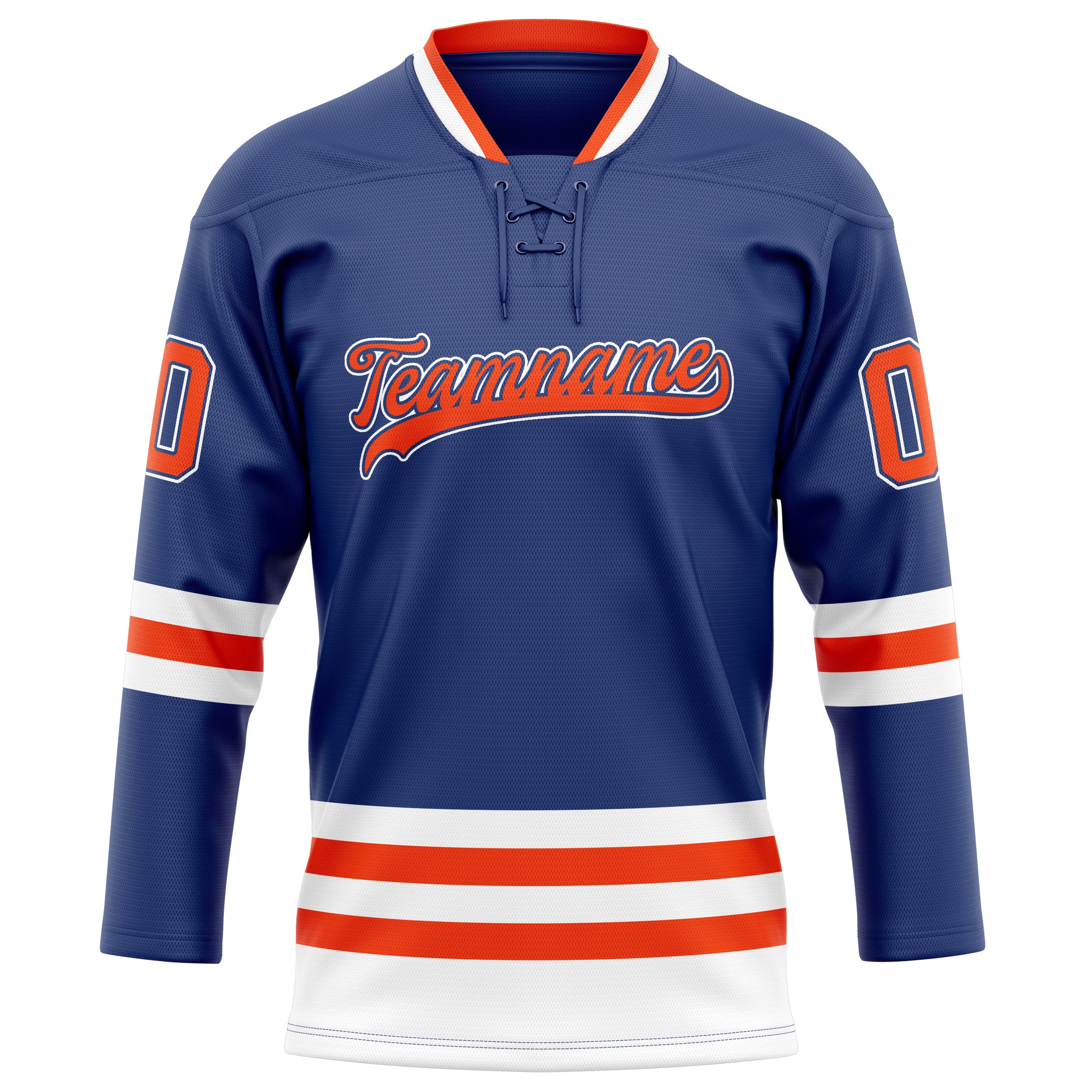 Personalized Royal & Red Solid Colour Hockey Jersey