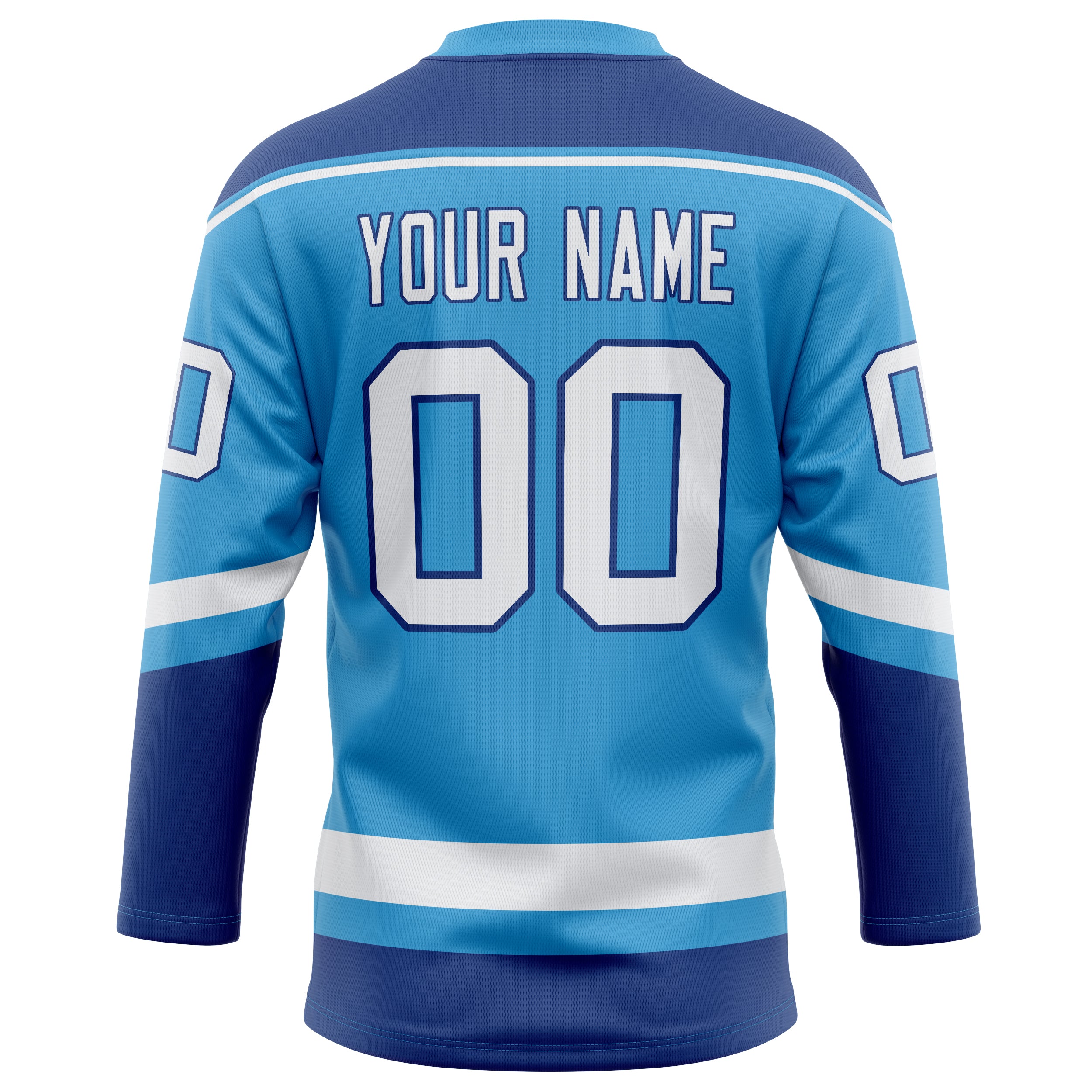 Personalized Sky & Blue Royal Solid Colour Hockey Jersey