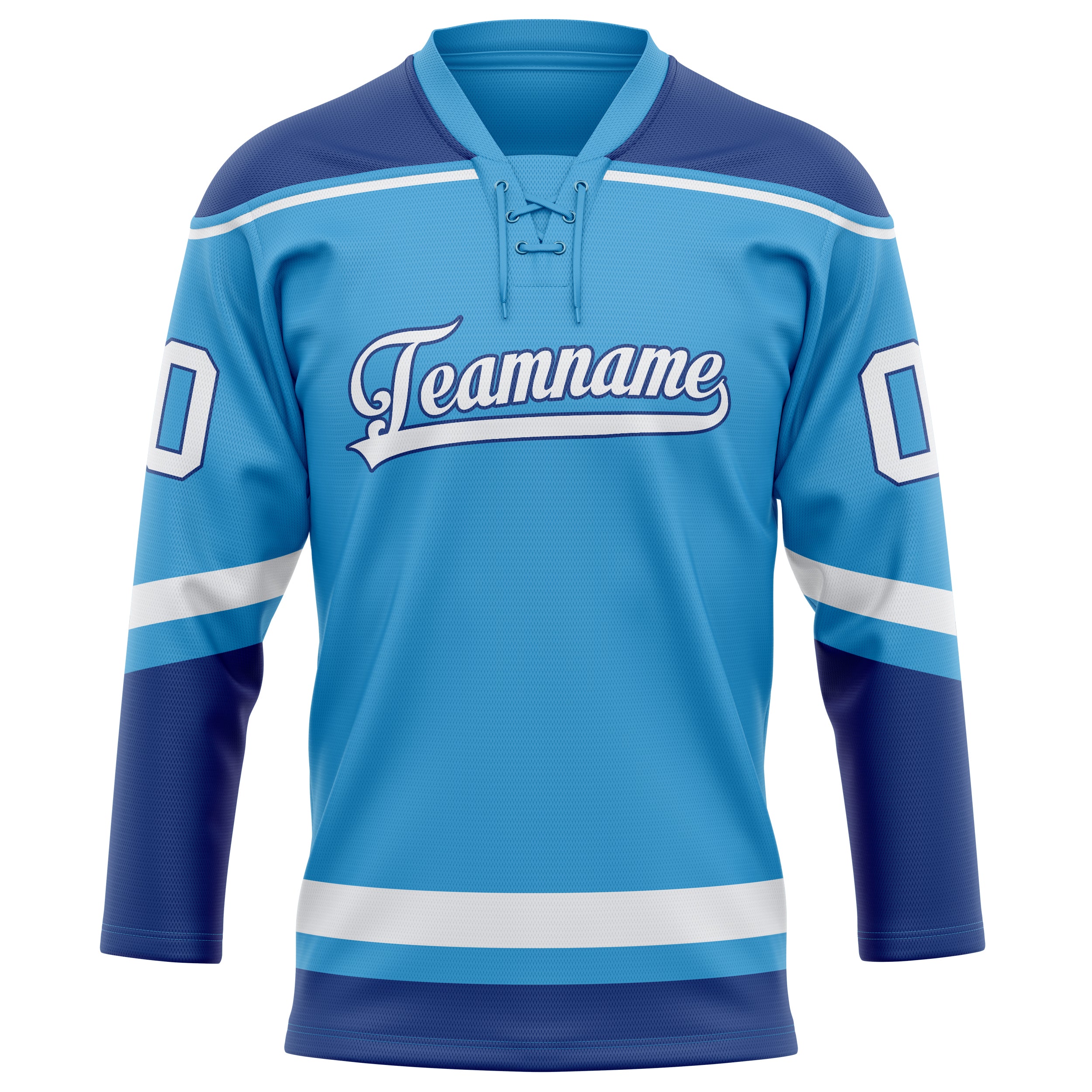 Personalized Sky & Blue Royal Solid Colour Hockey Jersey