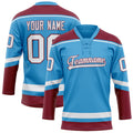 Personalized Sky & Blue Maroon Solid Colour Hockey Jersey
