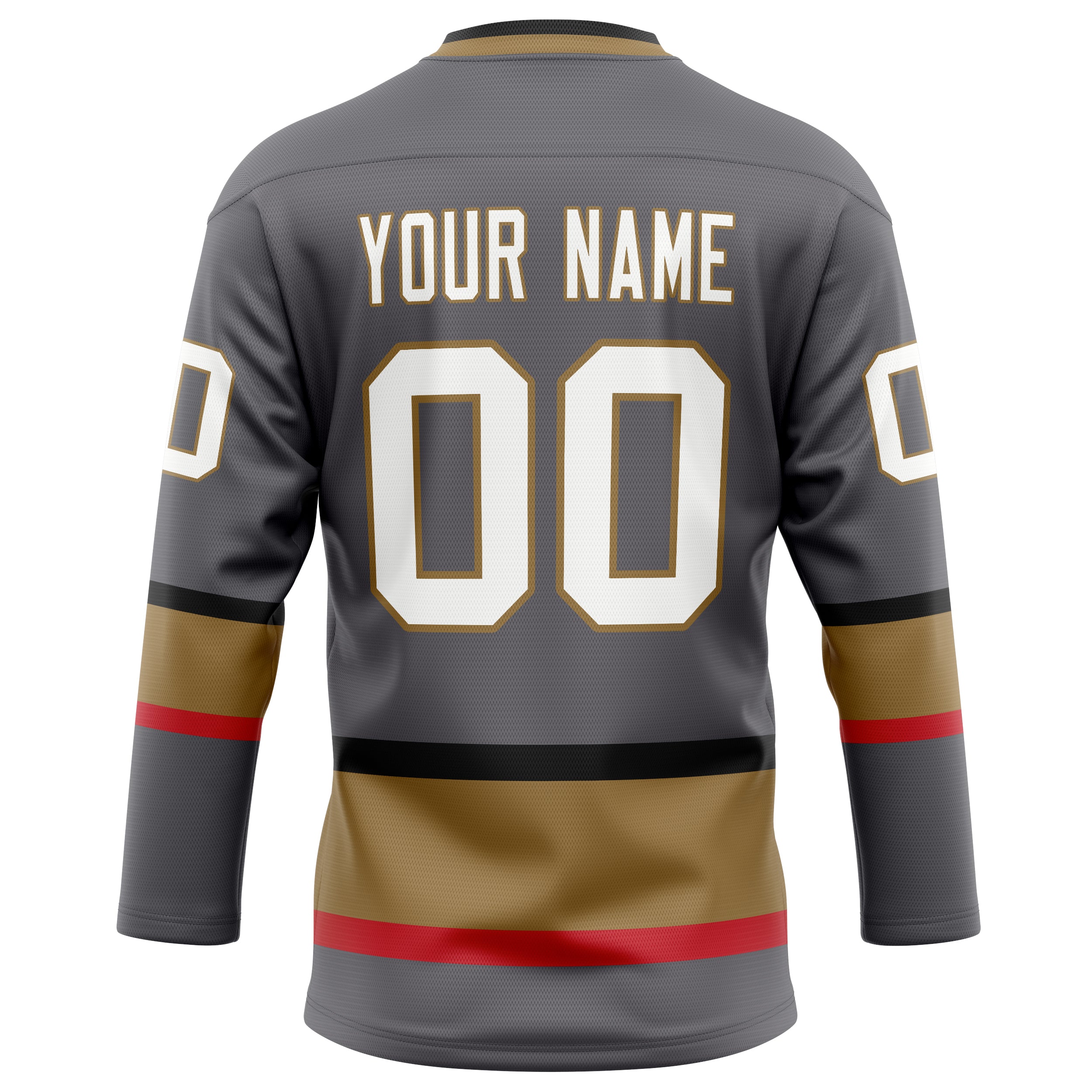 Personalized Steel & Gray White Solid Colour Hockey Jersey