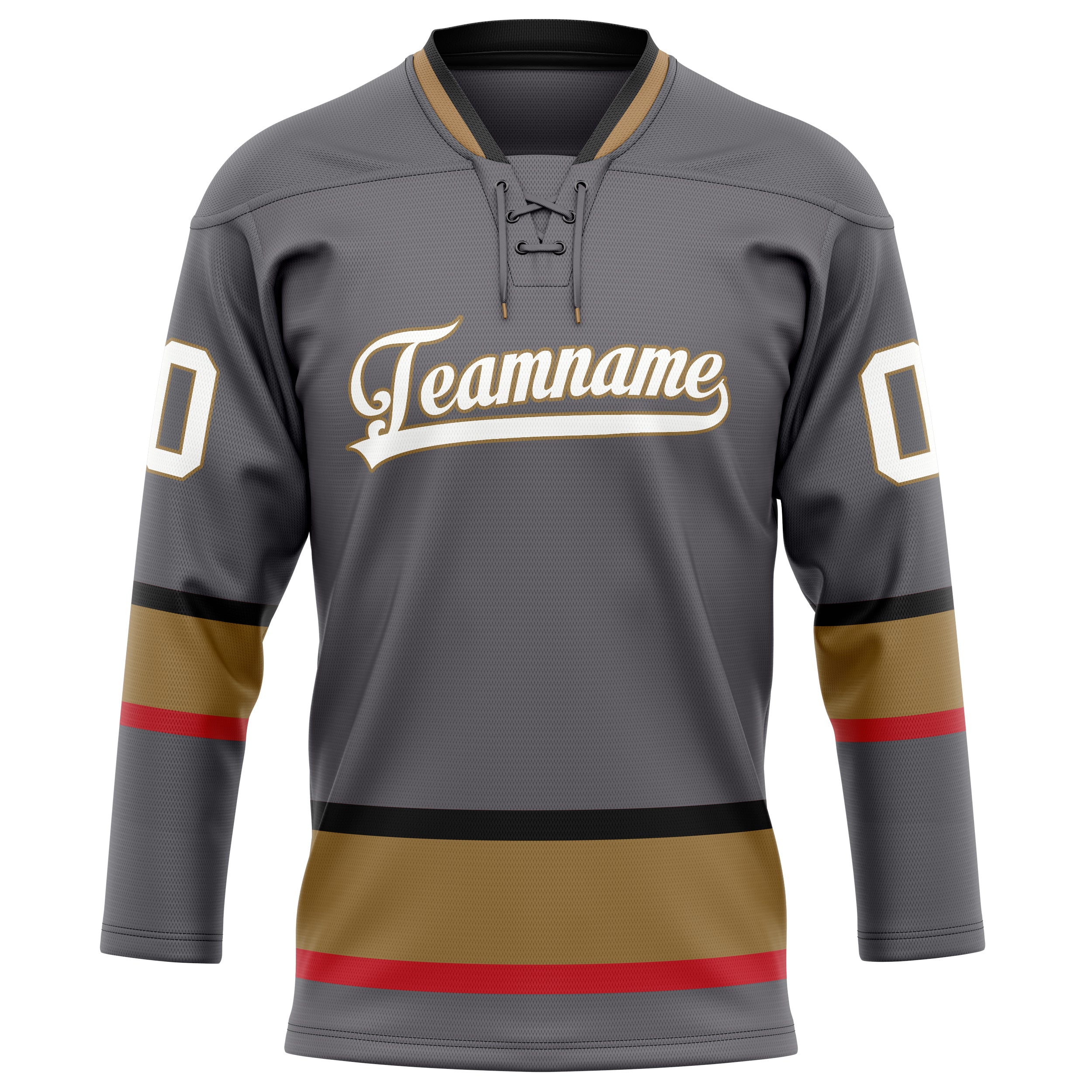 Personalized Steel & Gray White Solid Colour Hockey Jersey