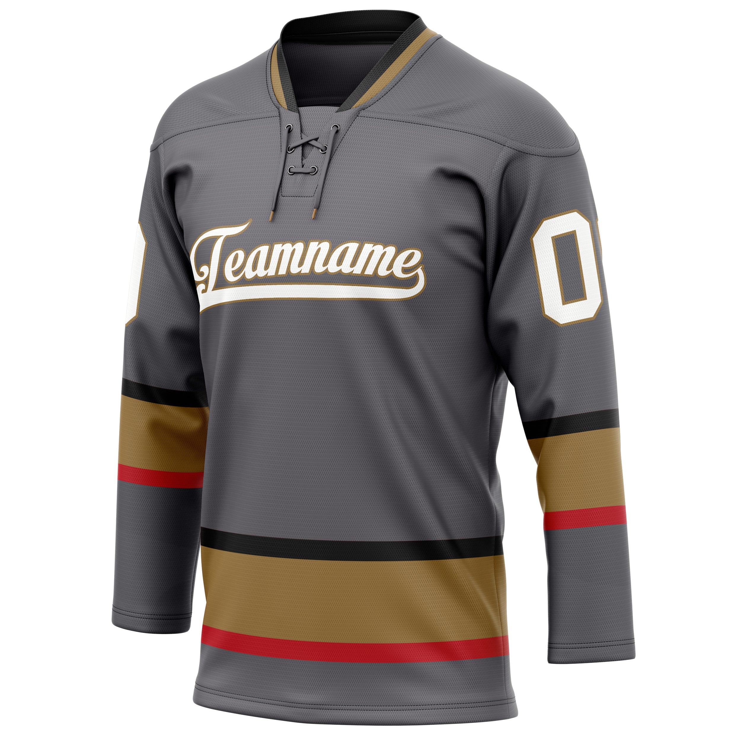 Personalized Steel & Gray White Solid Colour Hockey Jersey