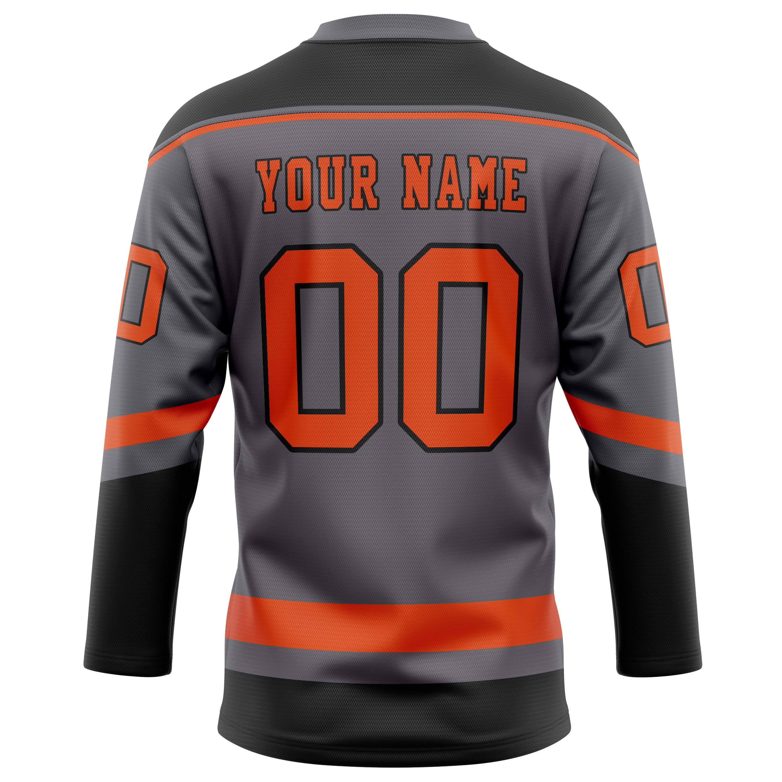 Personalized Steel & Gray Red Solid Colour Hockey Jersey