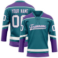 Personalized Teal & Purple Solid Colour Hockey Jersey