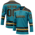 Personalized Teal & Black Solid Colour Hockey Jersey